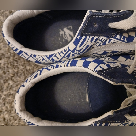 Vans Blue and White Checkered Sneakers - Picture 5 of 16